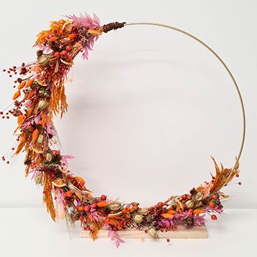 Bloemschikworkshop flowerhoop (droogbloemen)