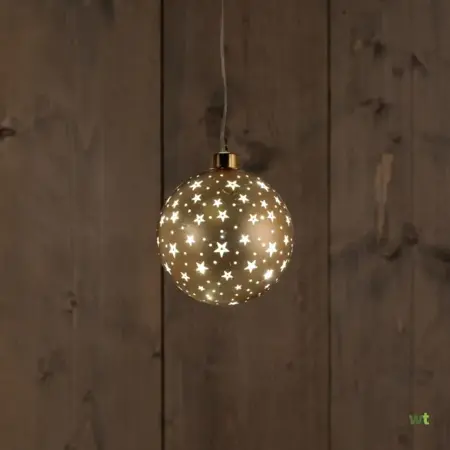 bal glas goud/ster 8l/d10cm ww bo