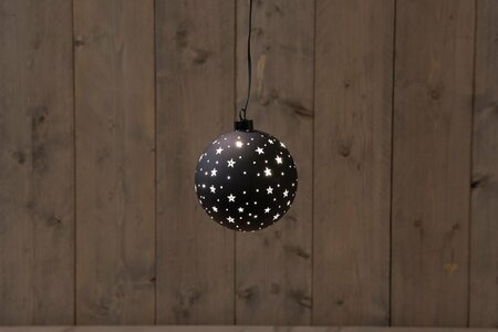 bal glas zwart/ster 10l/d12cm ww bo
