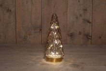 boom glas h24.5cm roze/goud bo