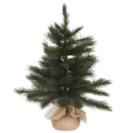 forest frosted x-mas tree w burlap green h60xd45cm
