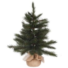 forest frosted x-mas tree w burlap green h60xd45cm