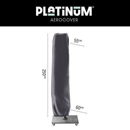 free-arm parasol cover h250x55/60 anthracite