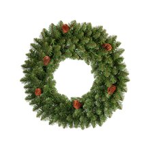 fremont full pvc wreath cones d60cm