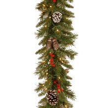 frosted berry garland l274cm d25cm 50l transfo - afbeelding 1