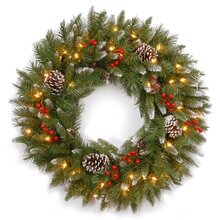 frosted berry wreath d60cm 50l transfo - afbeelding 1