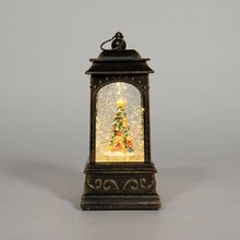 glitterlantaarn kerstboom 20.5x9cm - afbeelding 1