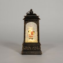 glitterlantaarn kerstman 20.5x9cm - afbeelding 1