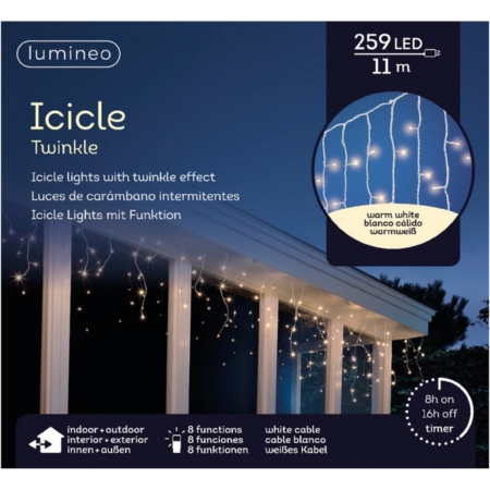 icicle twinkle led l1100cm-259l w.w