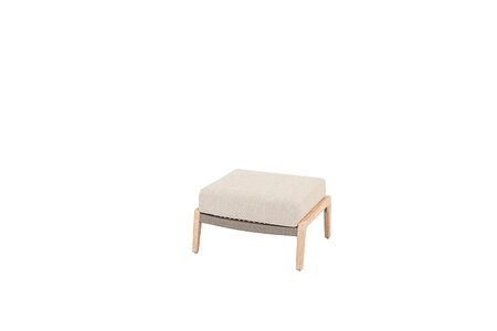 julia footstool brushed teak w/cush