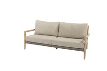 julia living bench 3 seater brushed teak w/4 cush