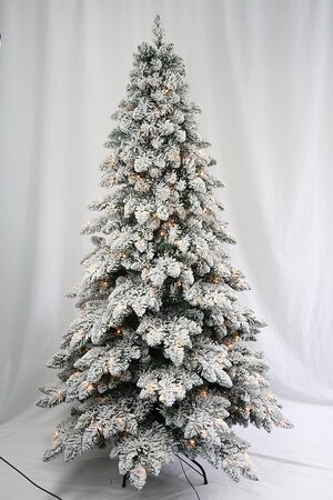 kunstkerstboom flocked hinged 670 tips h180cm