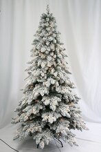 kerstboom flocked hinged h240cm