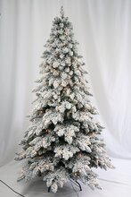 kunstkerstboom flocked hinged 1436 tips h240cm