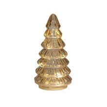 kerstboom glas 18.5x9cm amber - afbeelding 1