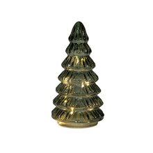 kerstboom glas 18.5x9cm groen - afbeelding 1