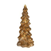 kerstboom glas 25x11cm goud - afbeelding 1