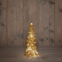 kerstboom glas 25x11cm goud - afbeelding 2