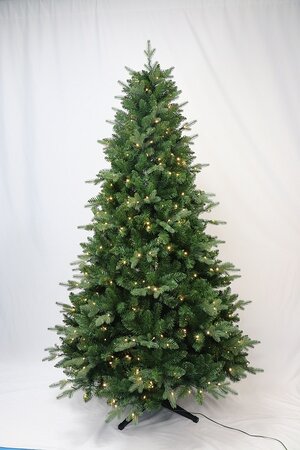 kunstkerstboom incl verlichting en roterend + muziek h180cm 300led 890 tips hinged