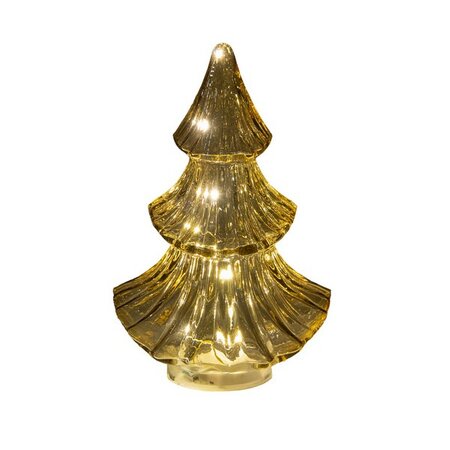 kerstboompje 10led 24x15.5cm amber - afbeelding 1