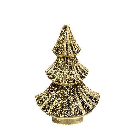 kerstboompje 10led 24x15.5cm goud - afbeelding 1