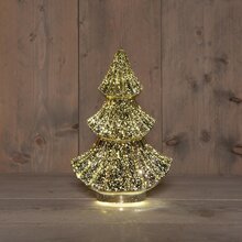 kerstboompje 10led 24x15.5cm goud - afbeelding 2