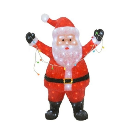 kerstman santa acrylic led 34x88cm 180l