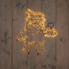 kerstman zwaaiend 300led 60x50cm