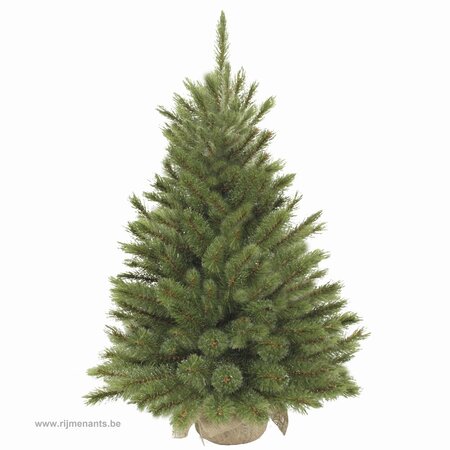 forest frosted x-mas tree w burlap green h60xd45cm