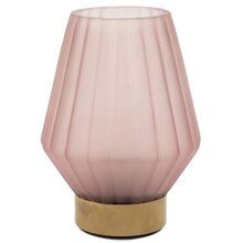 lamp glas d12h17cm mat roze/gd bo