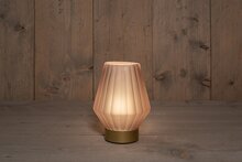 lamp glas d12h17cm mat roze/gd bo