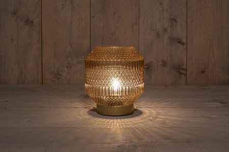 lamp glas d16h17cm amber/gd bo