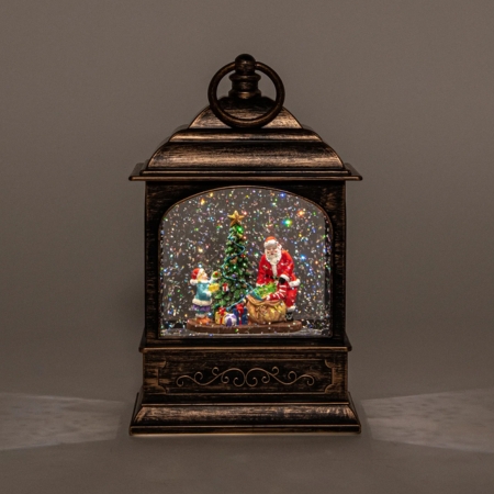lantaarn kerstman b13.5h25.5cm bo