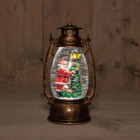lantaarn kerstman d14.5h24cm bo