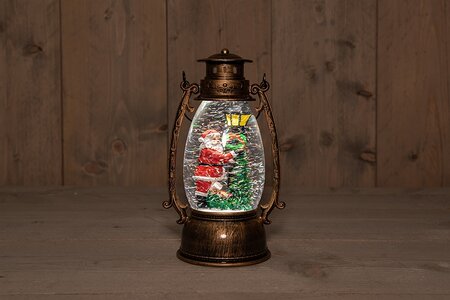 lantaarn kerstman d14.5h24cm bo