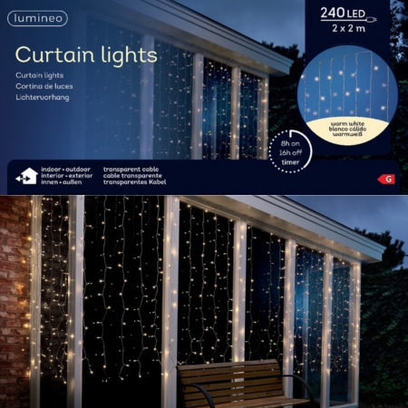 led gordijn l2b2m-240l warmwit