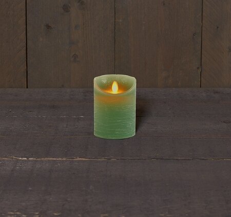ledkaars wax+vlam h10cm bo jade