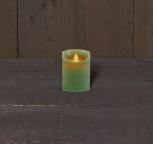 ledkaars wax+vlam h10cm bo jade