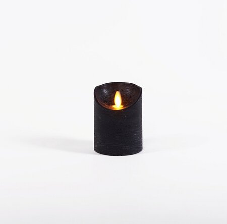 ledkaars wax+vlam h10cm bo zwrt