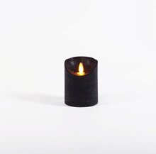 ledkaars wax+vlam h10cm bo zwrt