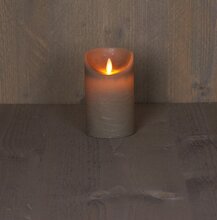 ledkaars wax+vlam h12.5cm bo grs