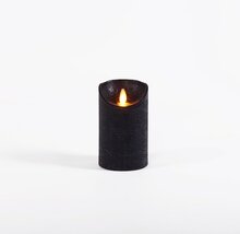 ledkaars wax+vlam h12.5cm zwt bo