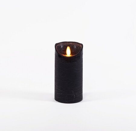 ledkaars wax+vlam h15cm bo zwrt