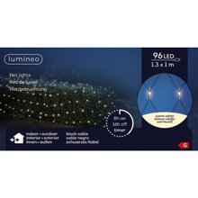 led netverlichting v buiten 96l zwart / warm wit