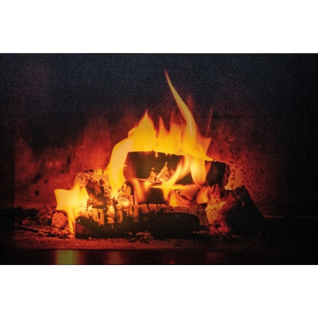 ledcanvas h38b58cm haardvuur