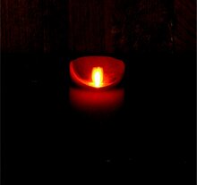 ledkaars wax+vlam h10cm bo brd