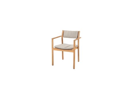 levi stacking chair natural teak w 2 cush