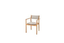 levi stacking chair natural teak w 2 cush