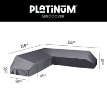 lounge platform cover 255x255x90xh30/45/70 anthracite
