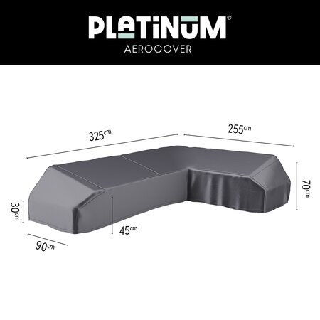 lounge platform cover 325x255x90xh30/45/70 right anthracite